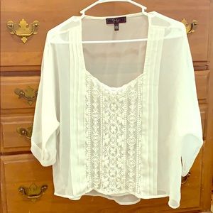 Sheer White Blouse